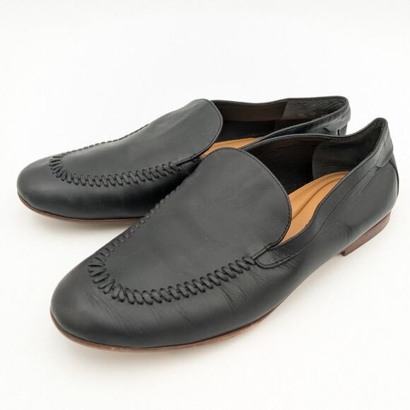 Franco Sarto Flexa Gala women's black leather Loafers size US7.5M EU38 - Picture 1 of 12